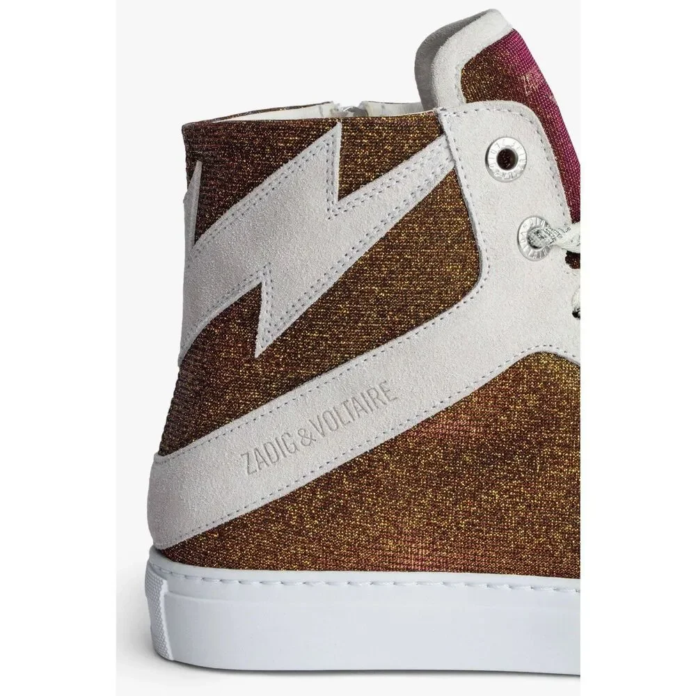 New Zadig&Voltaire Zv1747 High Flash Sneakers Size 39